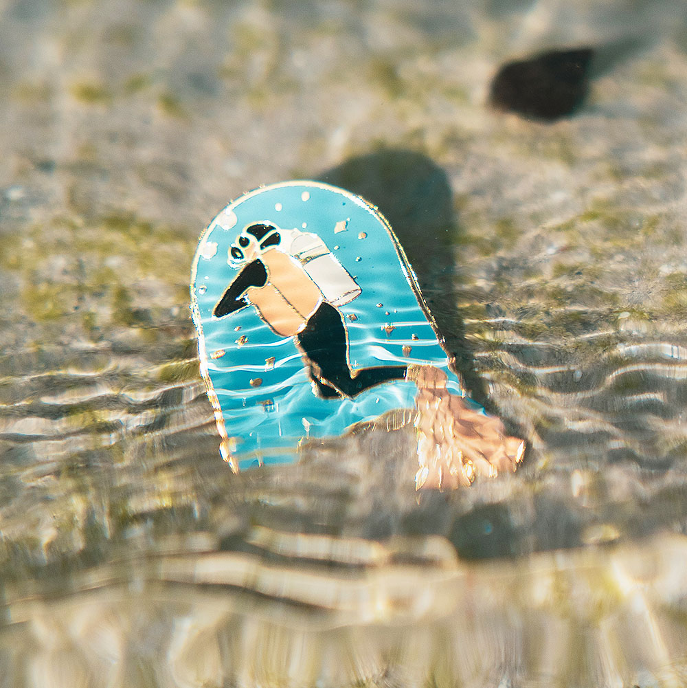 First Breath Underwater - Enamel Pin / Badge Wave