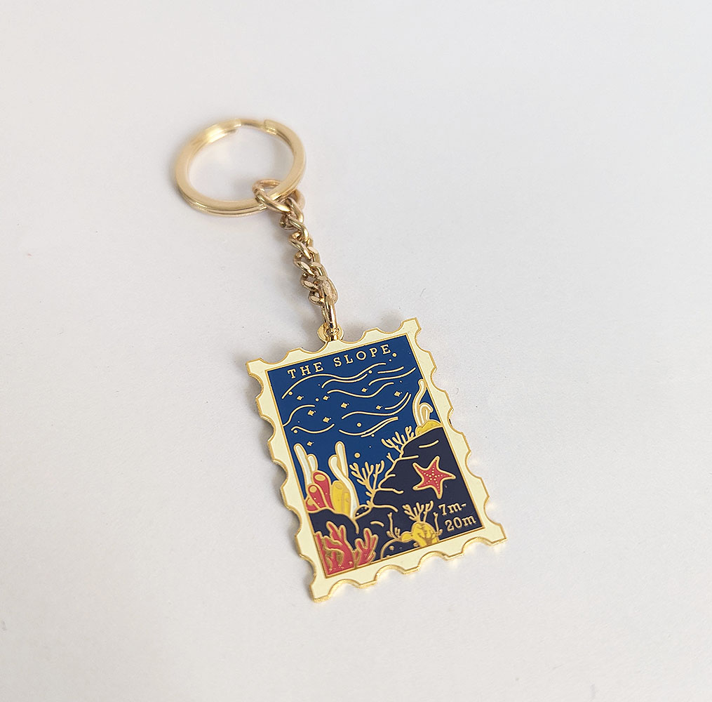 Reef Magic Metal Enamel Keychain by Purple Manta