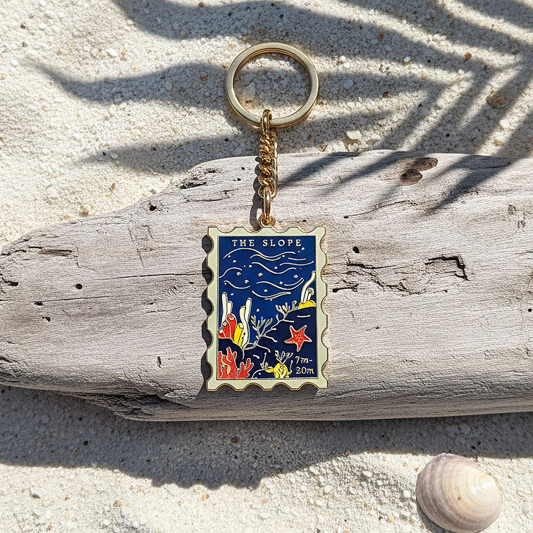 Reef Magic Metal Enamel Keychain by Purple Manta