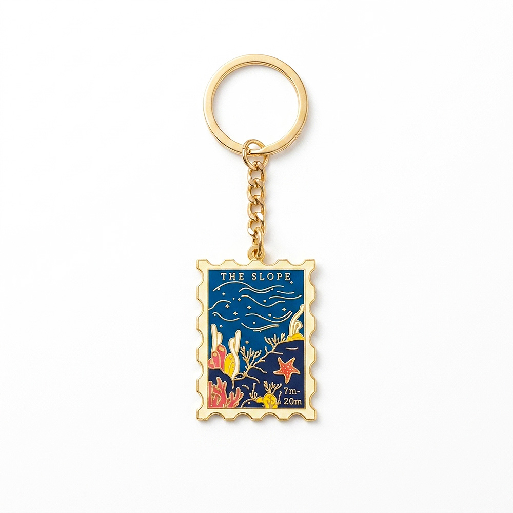 Reef Magic Metal Enamel Keychain by Purple Manta