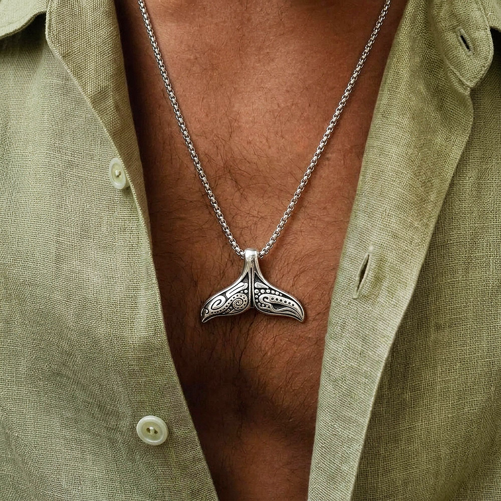 Whale Tail Neckpiece - Anti-Tarnish | Unisex - Image 3
