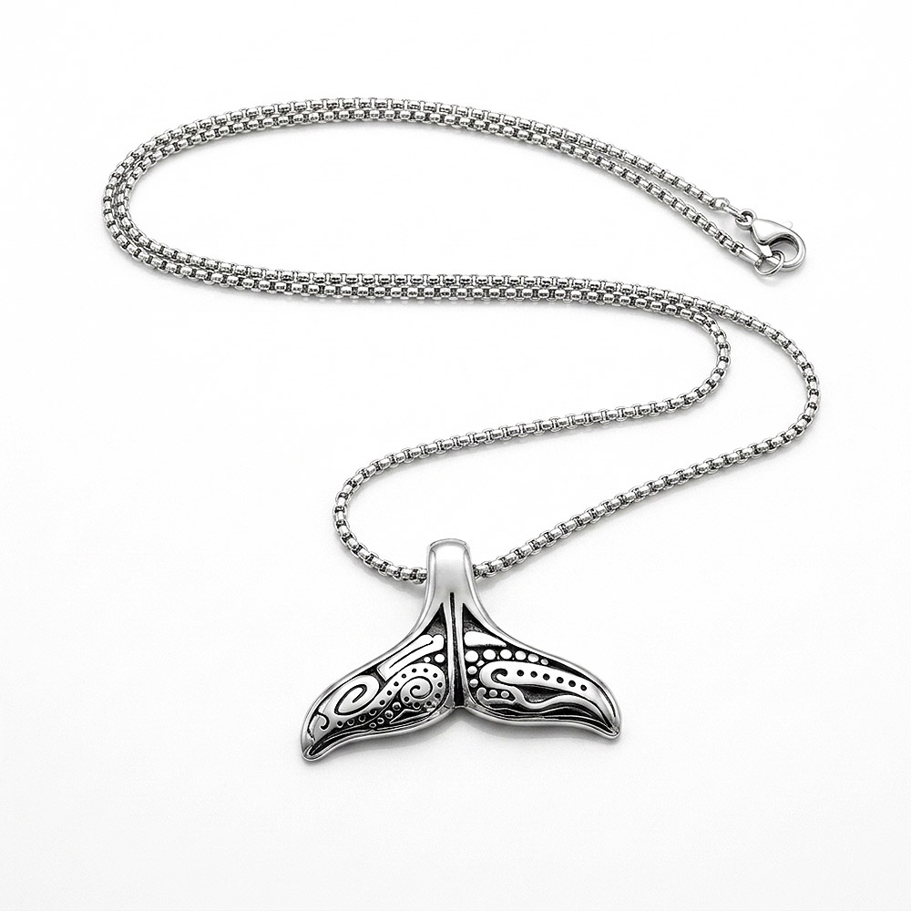 Whale Tail Neckpiece Unisex Anti-tarnish - Purple Manta