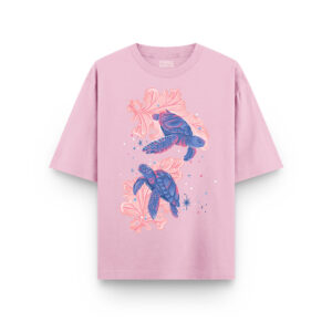 Slow Seeker Turtle - Oversized Unisex T-Shirt | Pink